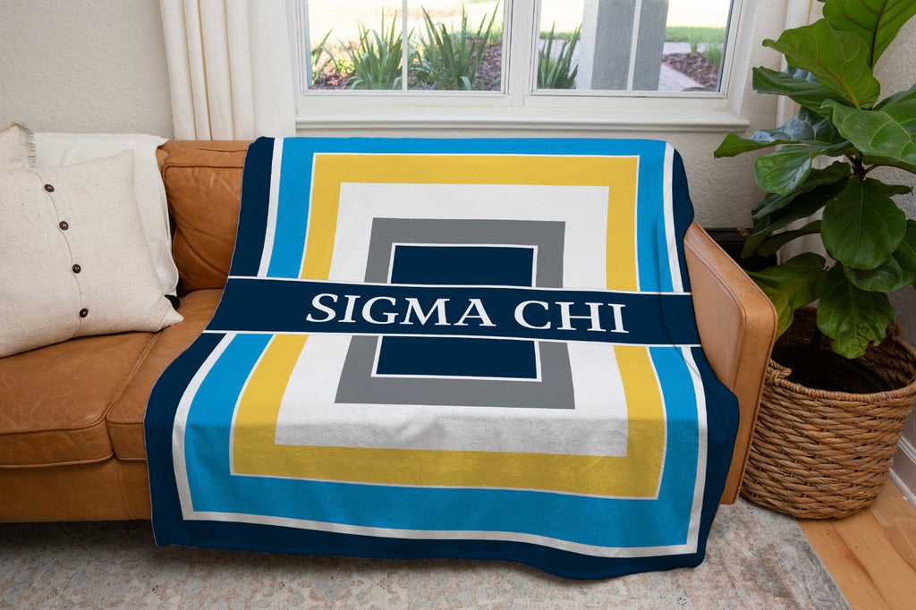 Sigma Chi XL 60x80 Sherpa Blanket Geo | Official Merch | Custom Gifts