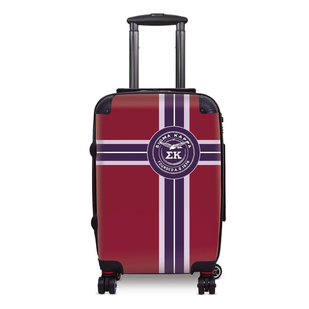 Sigma Kappa 20" Carry-on Suitcase Luggage Geo Petals | Sig Kap Gifts