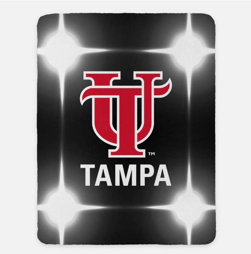 University of Tampa Blanket XL 60x80 Flashing Lights | UTampa Gifts | Festive Fit Home