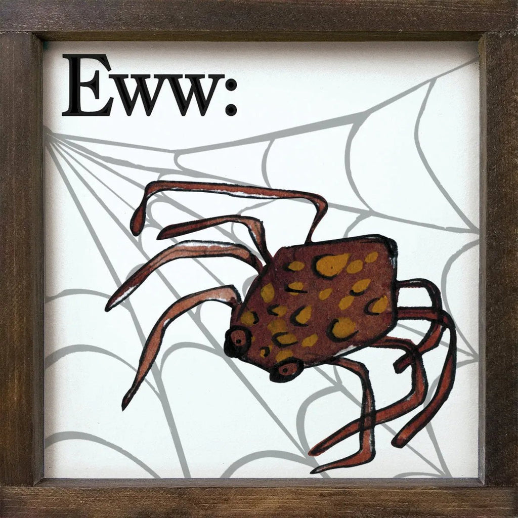 12x12 Halloween Spider with Web Wood Sign - Festive Fit Home