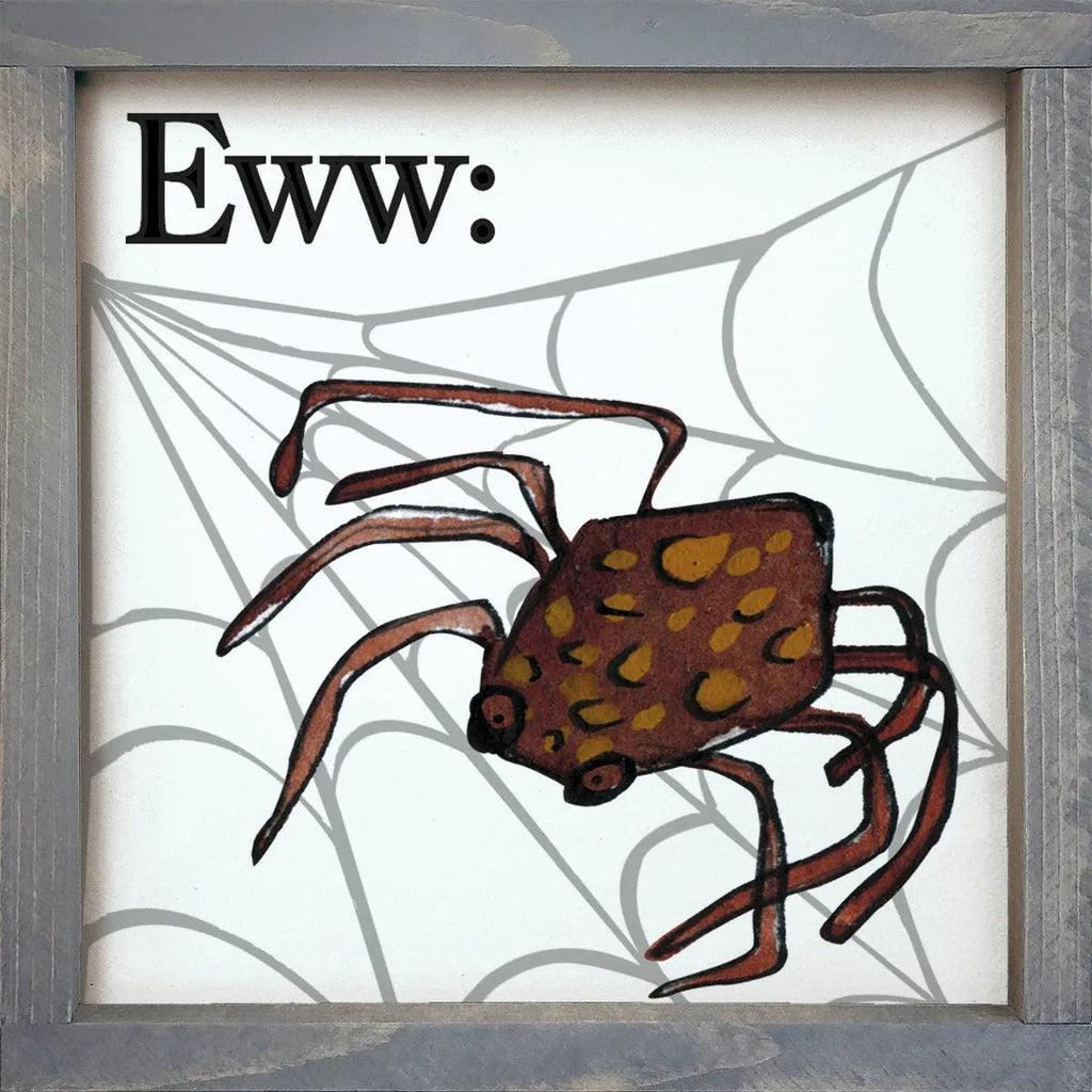 12x12 Halloween Spider with Web Wood Sign - Festive Fit Home