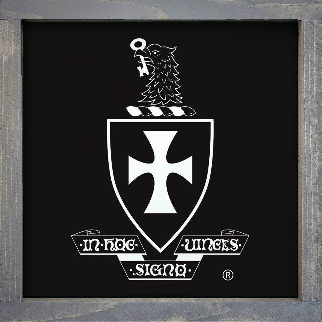 Sigma Chi 12x12 Traditional Wood Framed Sign | Custom Fraternity Merch