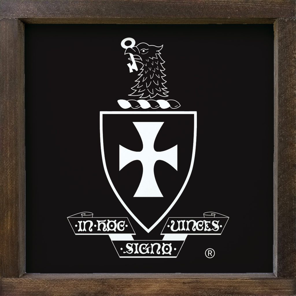 Sigma Chi 12x12 Traditional Wood Framed Sign | Custom Fraternity Merch