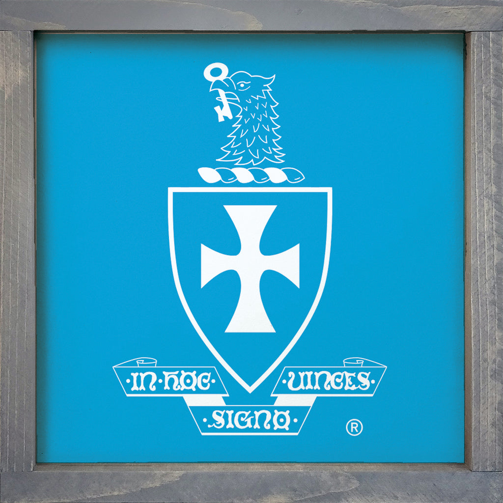 Sigma Chi 12x12 Traditional Wood Framed Sign | Custom Fraternity Merch