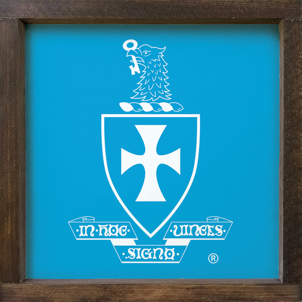 Sigma Chi 12x12 Traditional Wood Framed Sign | Custom Fraternity Merch