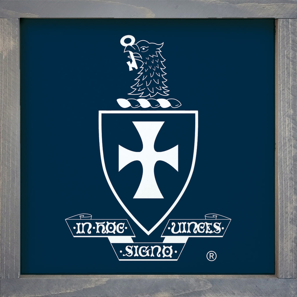 Sigma Chi 12x12 Traditional Wood Framed Sign | Custom Fraternity Merch