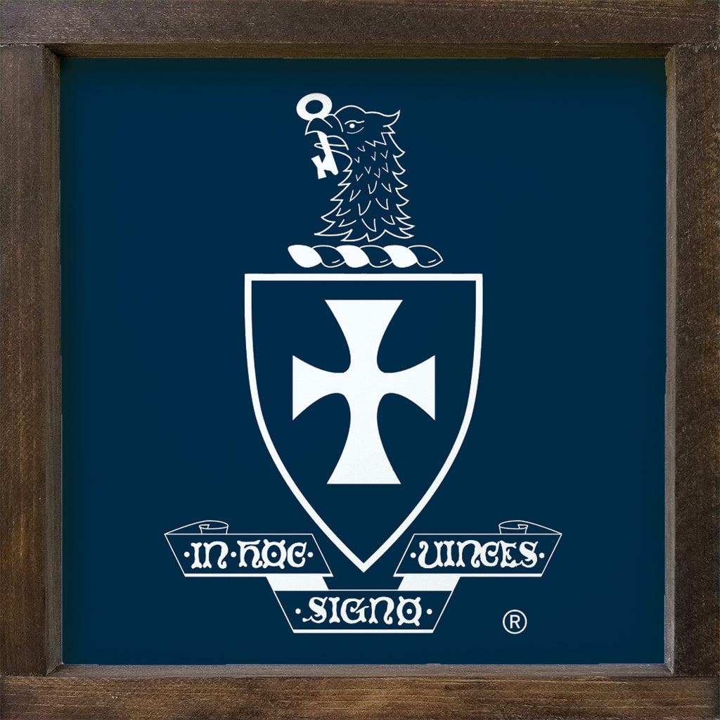 Sigma Chi 12x12 Traditional Wood Framed Sign | Custom Fraternity Merch