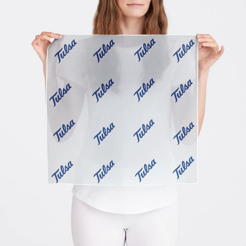 Blue University of Tulsa  Chiffon Bandana | Custom Gifts  | official Merchandise and Accessories | Festive Fit Home