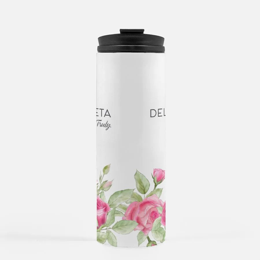 Delta Zeta Thermal Tumbler - Roses 16 oz. | Gifts and Merchandise