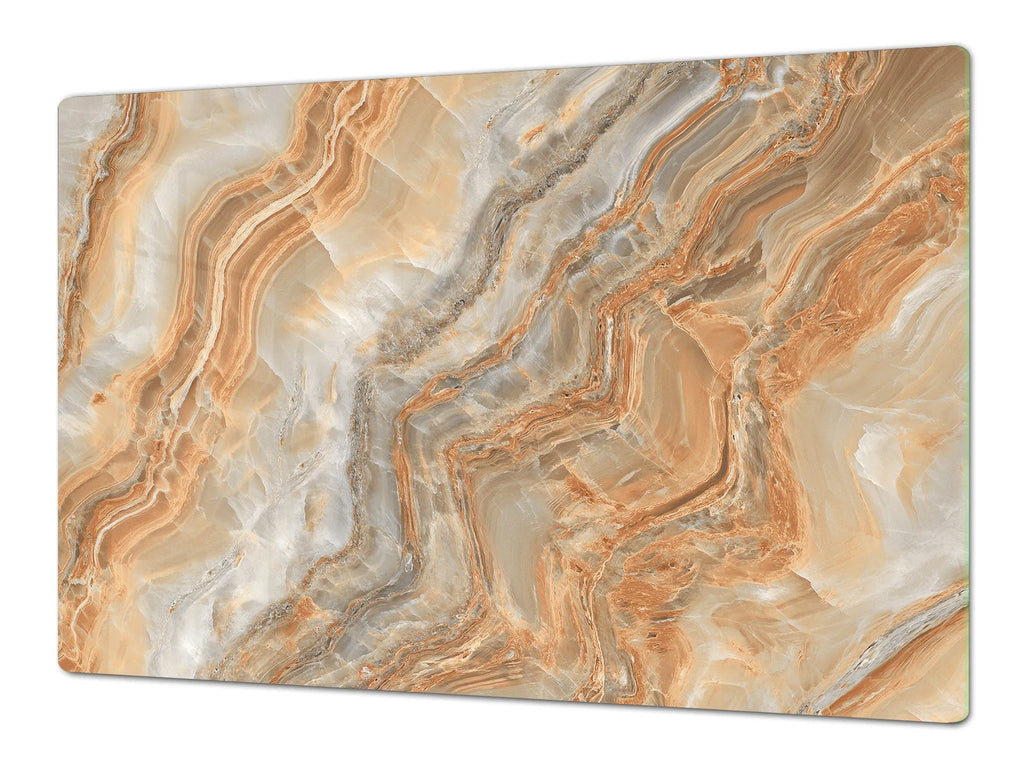 Stove Top Cover -Orange Marble Style | Gas and Electric Cook Top Cover