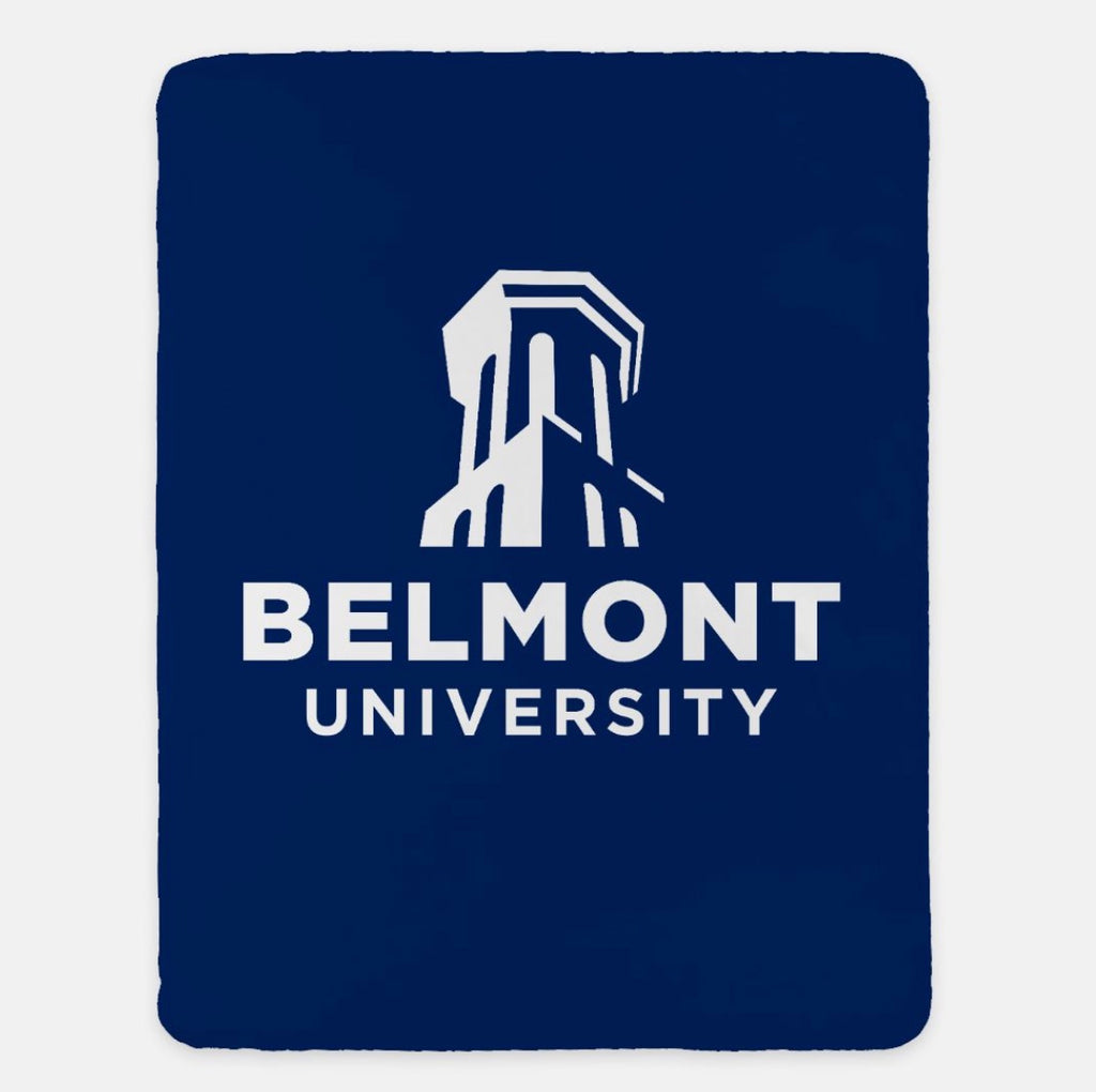 Belmont University Traditional Sherpa Blanket - 60"x80" | Custom Gifts