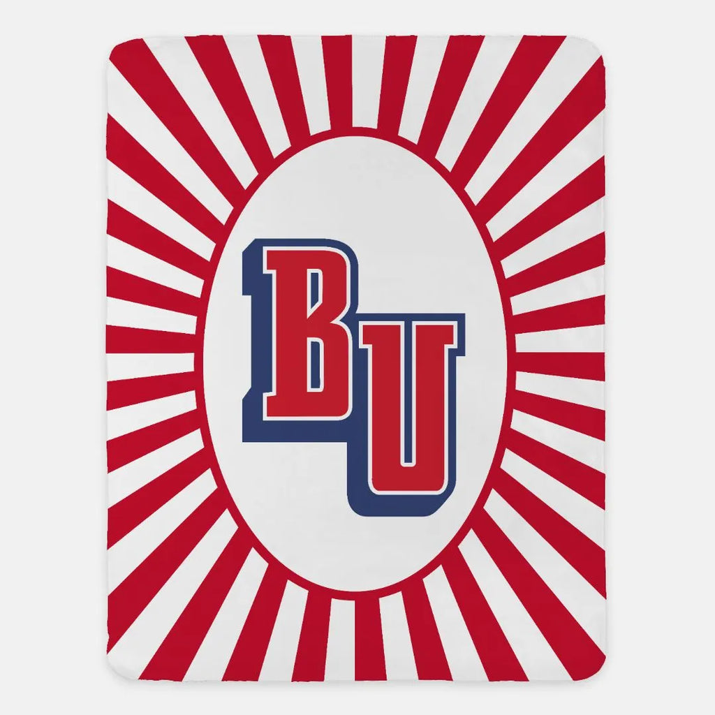 Belmont University BU Red Starburst Blanket - 60"x80" | Custom Gifts | Official Merchandise | Festive Fit Home