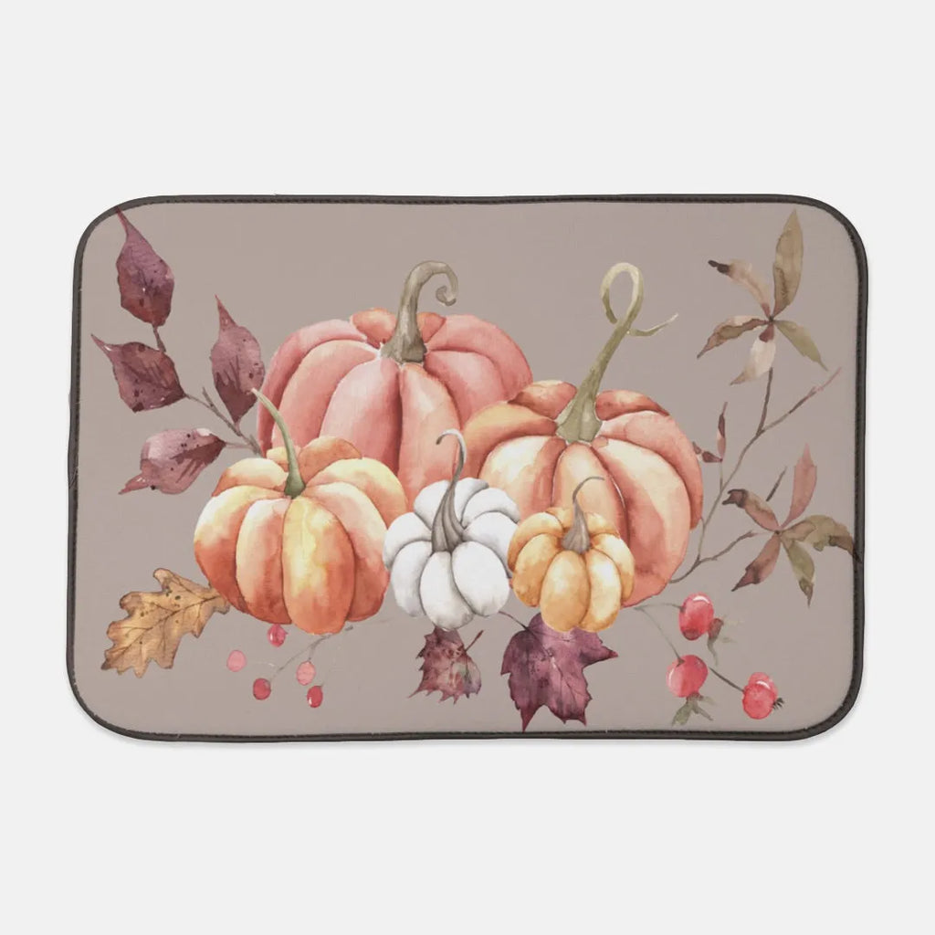 Autumn Pumpkins Dish Drying Mat | Fall Kitchen Decor | Fall Home Decor