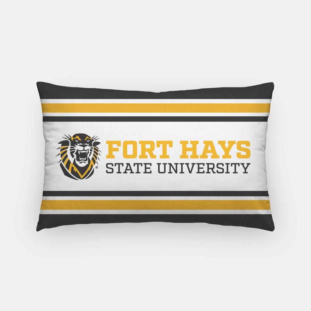 Fort Hays State University Lumbar Pillow Cover - Stripes | Custom Gift