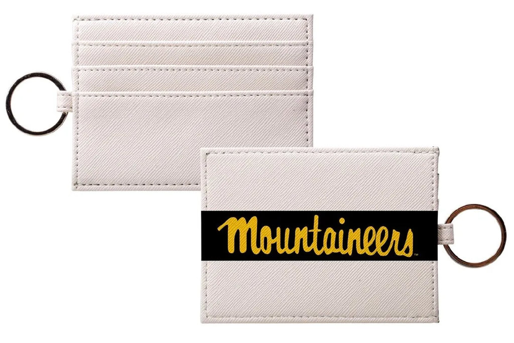 Mountaineers Vegan Saffiano Leather Keychain Card Holder | Custom Gifts | Travel Wallet