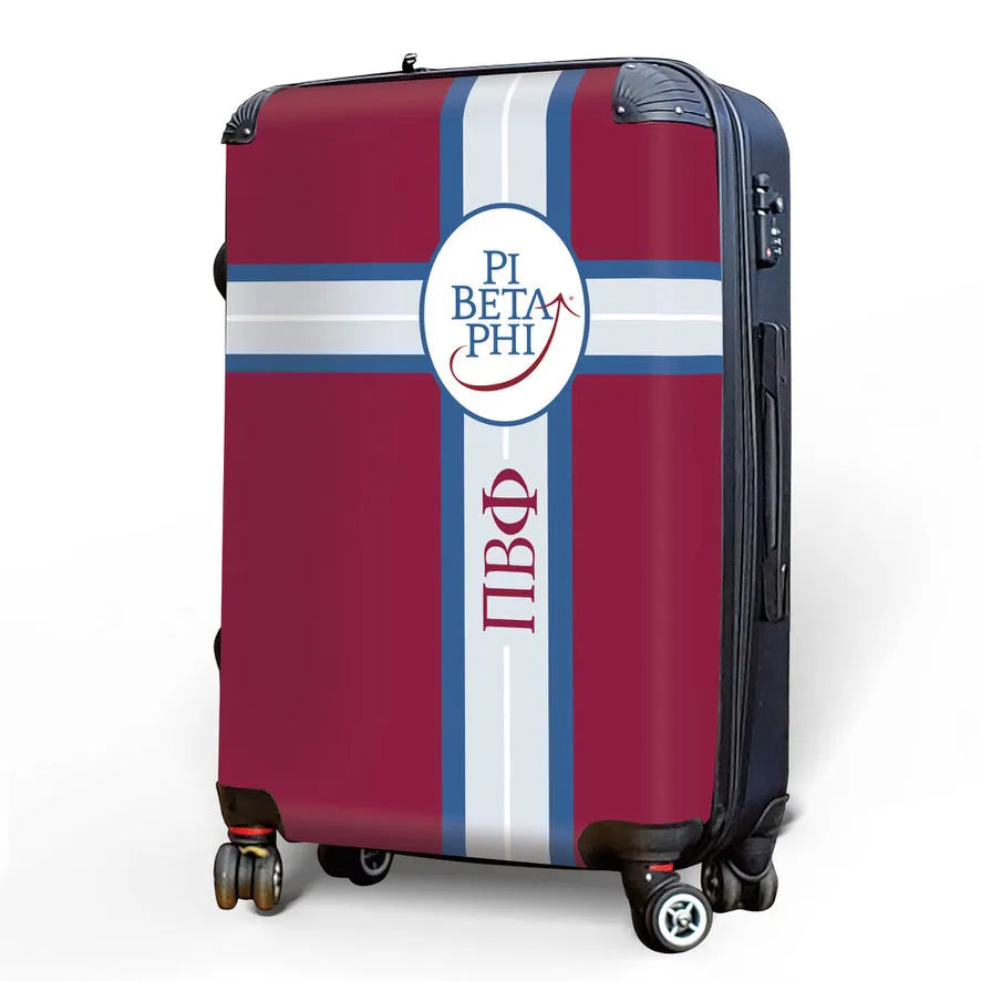 Pi Beta Phi 20" Carry-on Suitcase Luggage - Cross Stripe | Pi Phi Gift