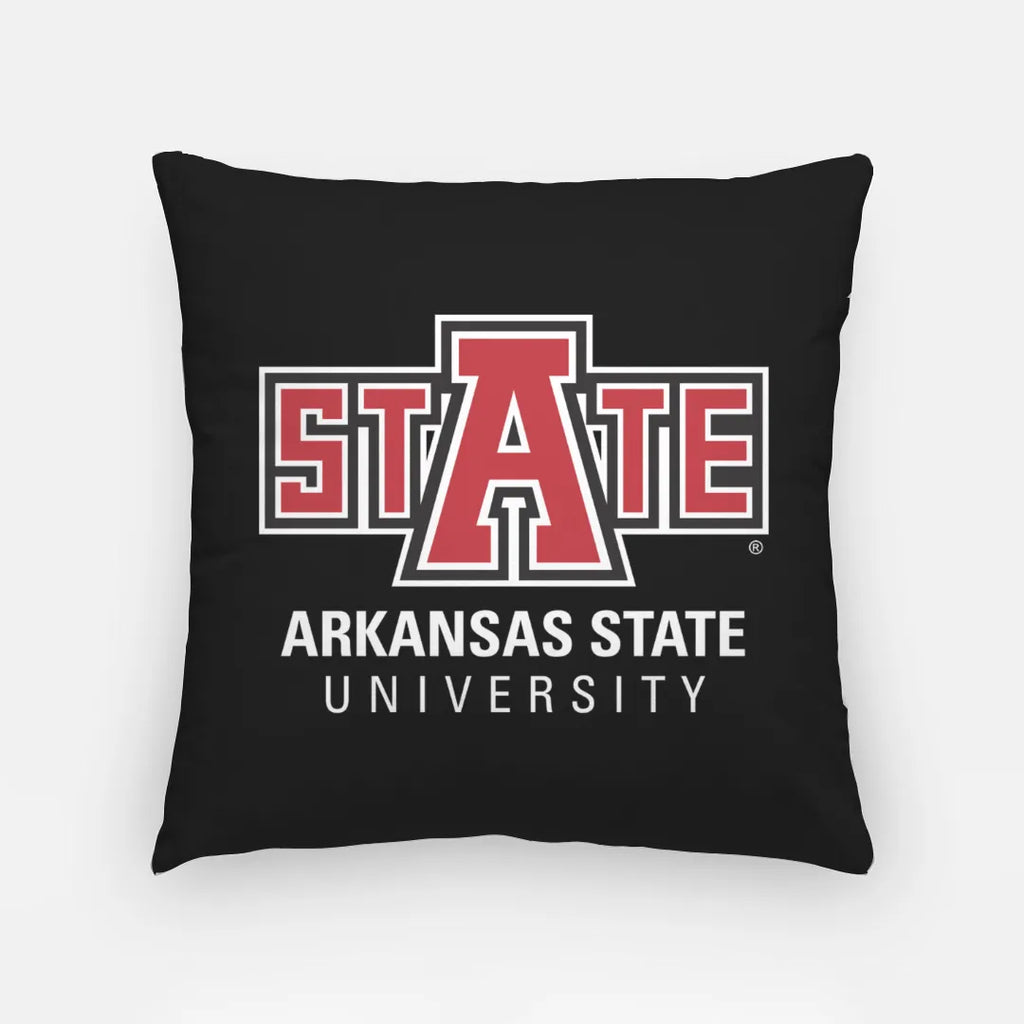 Black Arkansas "STATE" University Pillow Cover 18" | Gifts and Decor | Merchandise | Festive FIt Home