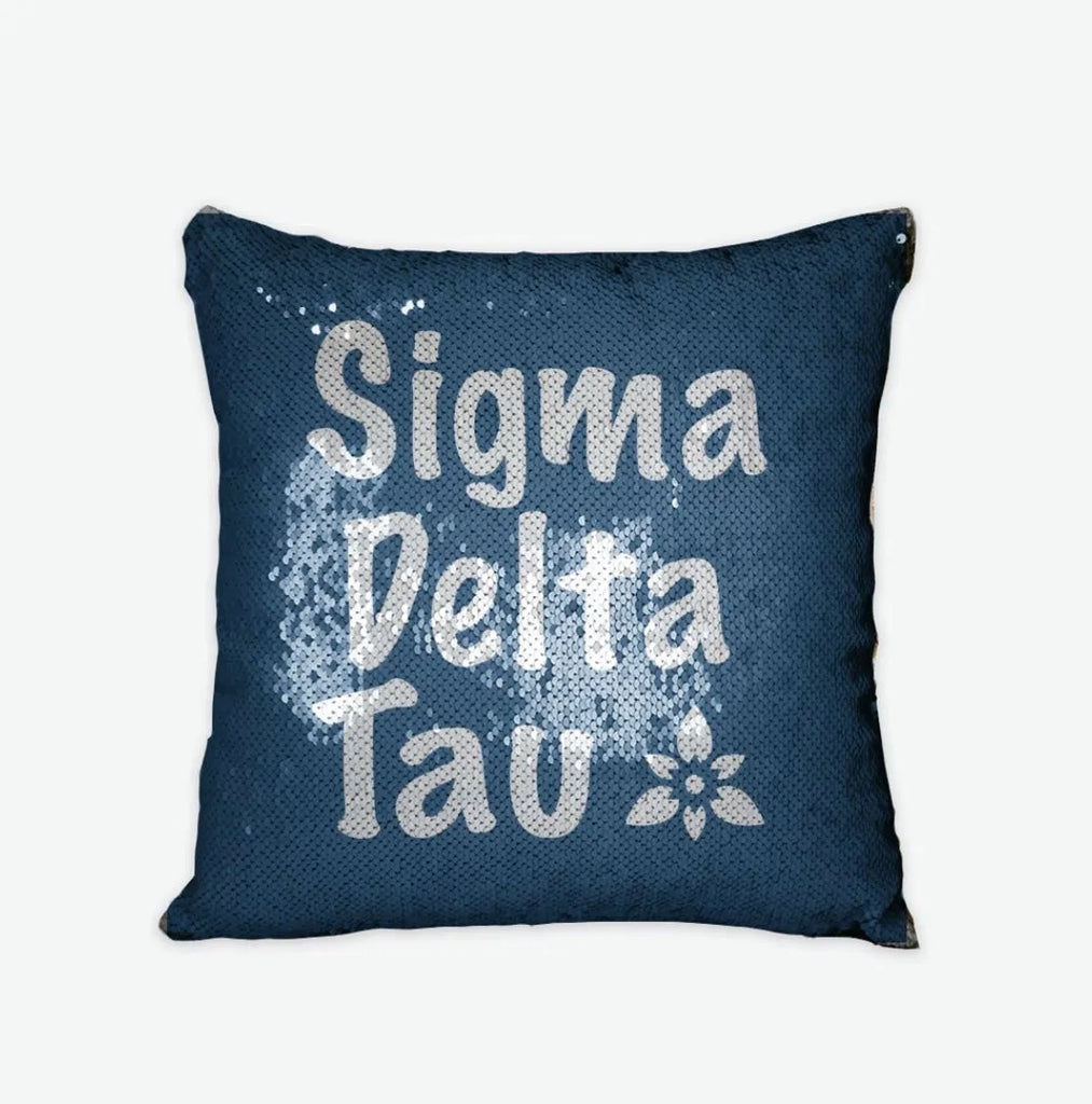 Sigma Delta Tau Sequin Pillow Cover | Official Sig Delt Merch | Gifts 