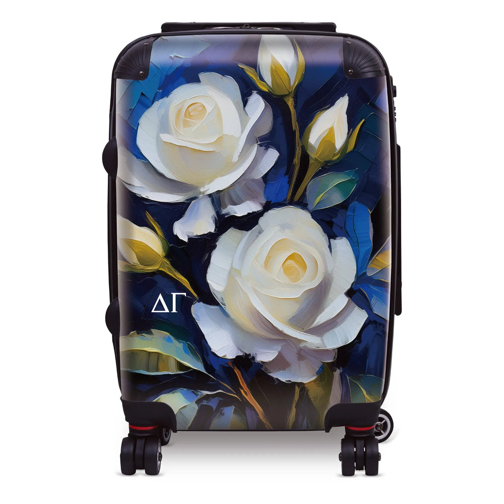  Delta Gamma 20" Carry-on Suitcase Luggage - Bold Roses | DG Gifts