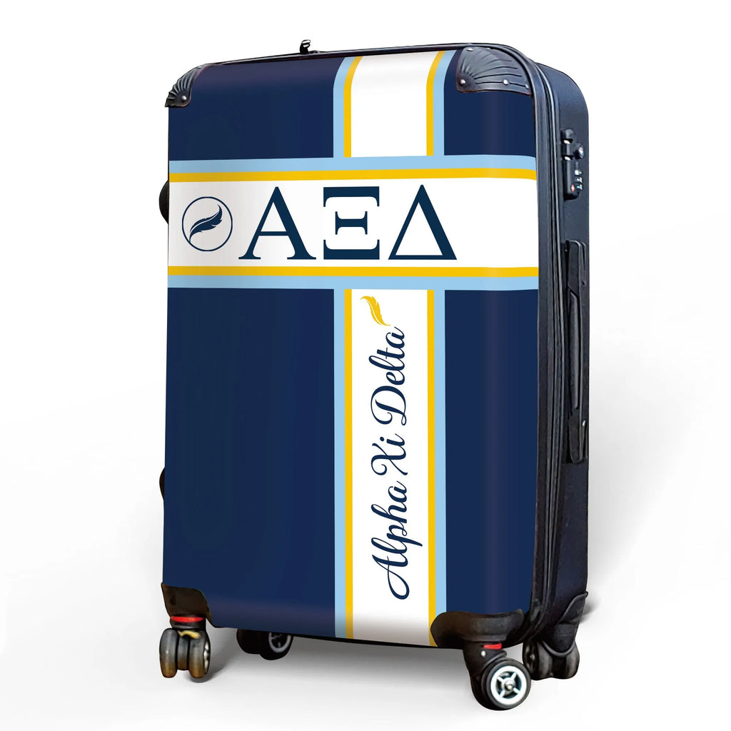 Alpha Xi Delta 20" Carry-on Suitcase Luggage - Cross Stripe | Gifts