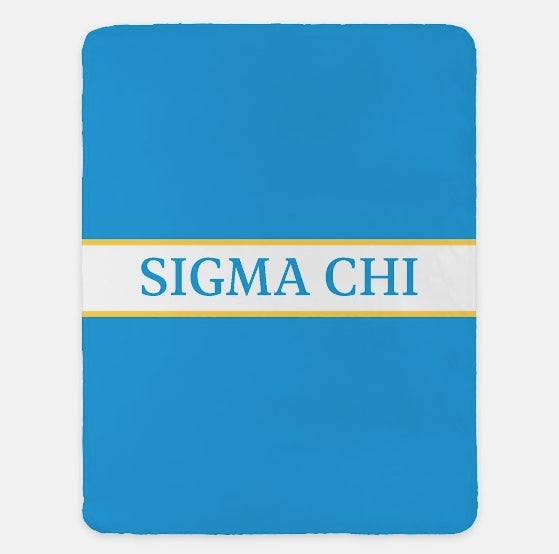 Sigma Chi XL 60x80 Blanket - Traditional Center Band | Official Merch