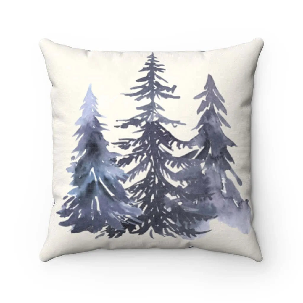 Tall Trees Throw Pillow Cover | Winter Pillow Cover | Home Decor | College Dorm Decor | Nature Decor