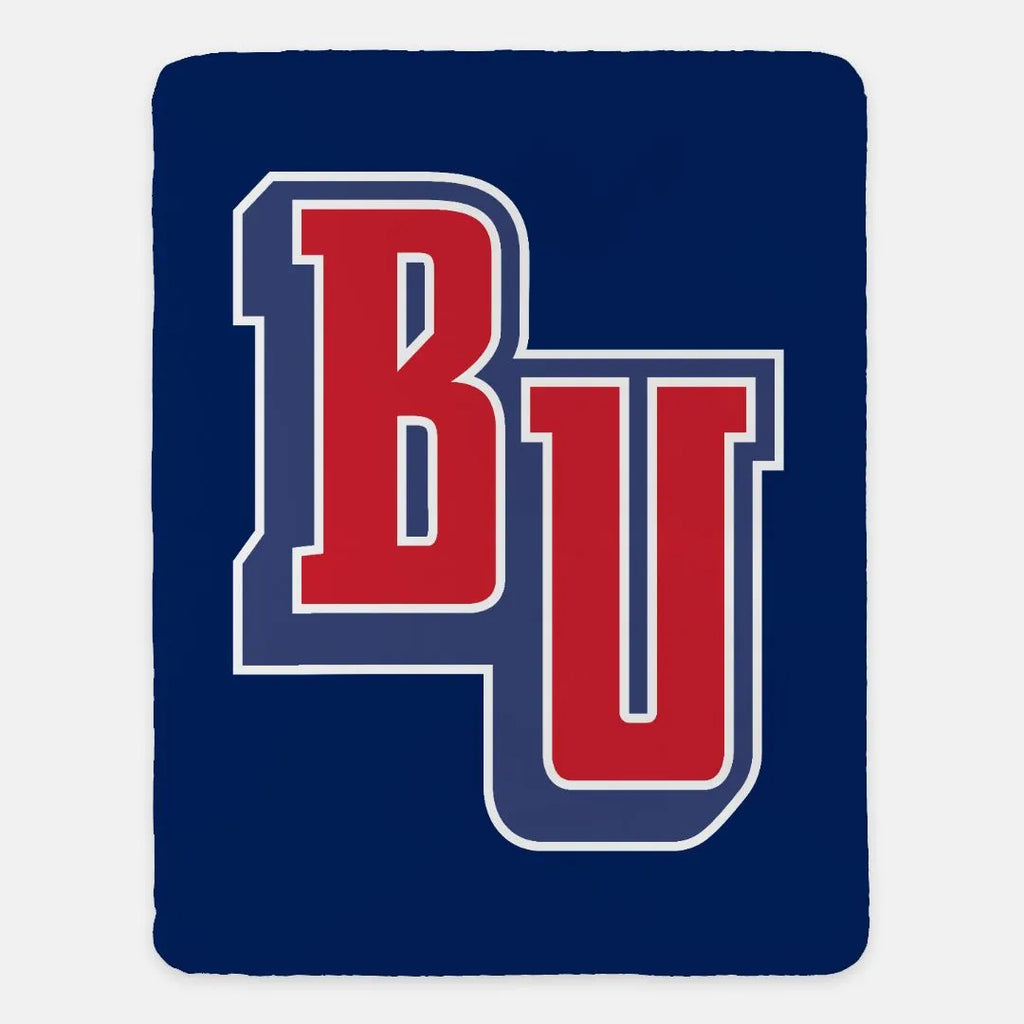 Belmont University BU Large Logo Sherpa Blanket - 60"x80" | Custom Gifts and Decor | Festive Fit Home