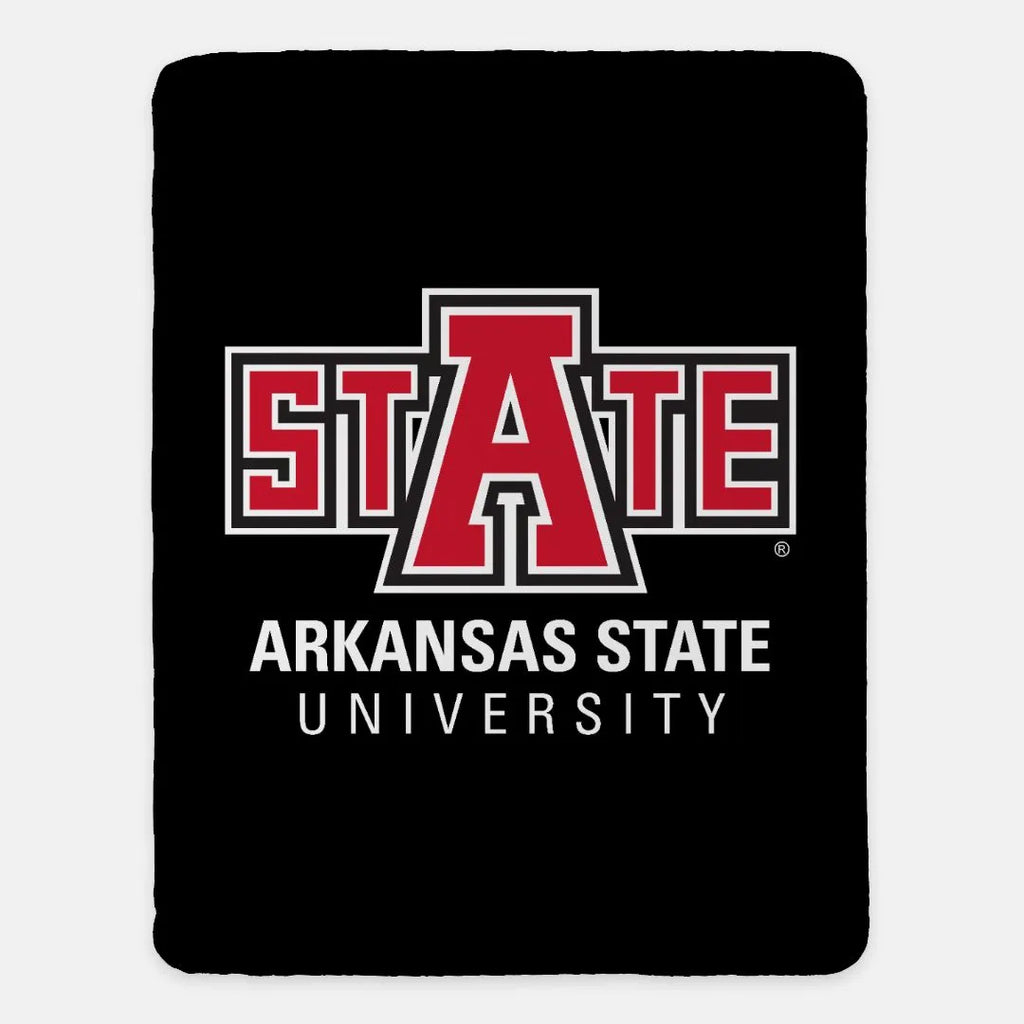 Arkansas State University Sherpa Blanket - 60"x80" | Gift Shop and Decor | Festive Fit Home