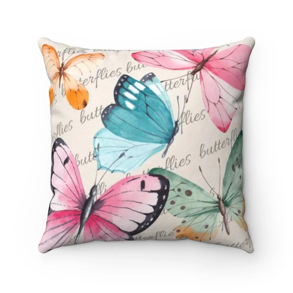 Butterflies Throw Pillow Cover| Spring Throw Pillow | Summer Pillow