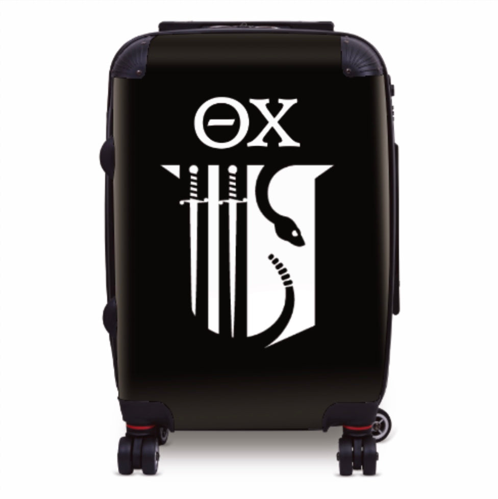 Theta Chi 20" Carry-On Suitcase Luggage Shield | Official Custom Gifts