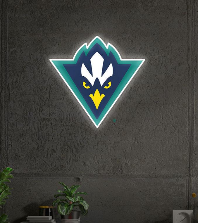 UNCW LED Neon UV Print Sign - Seahawk | Official UNC Wilmington Gifts