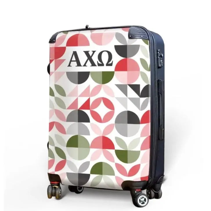 Alpha Chi Omega 20" Carry-on Suitcase Luggage - Geo Petals