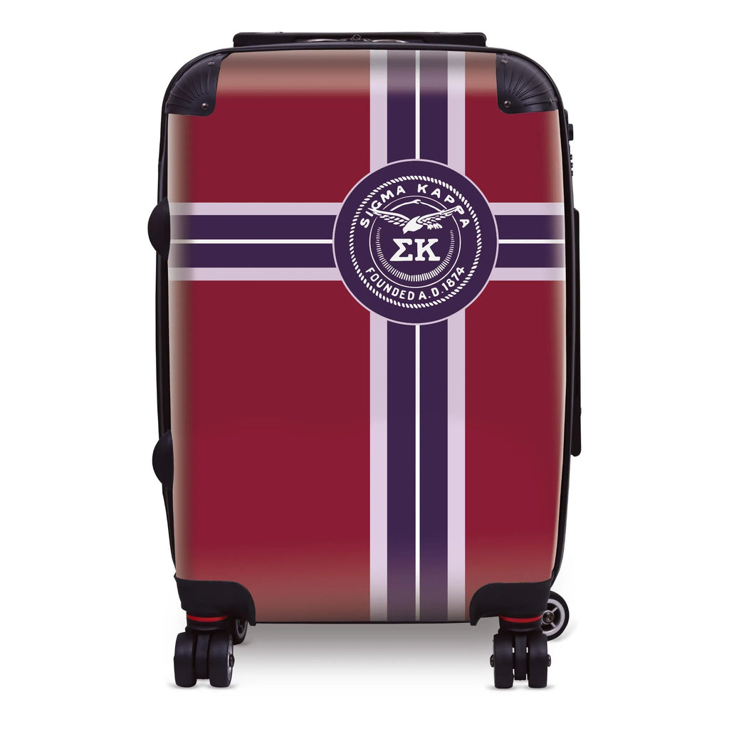 Sigma Kappa 20" Carry-on Suitcase Luggage Geo Petals | Sig Kap Gifts