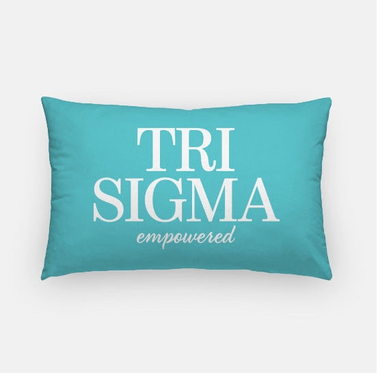 Tri Sigma Traditional Lumbar Pillow Cover | Sigma Sigma Sigma Gifts | Festive Fit Home