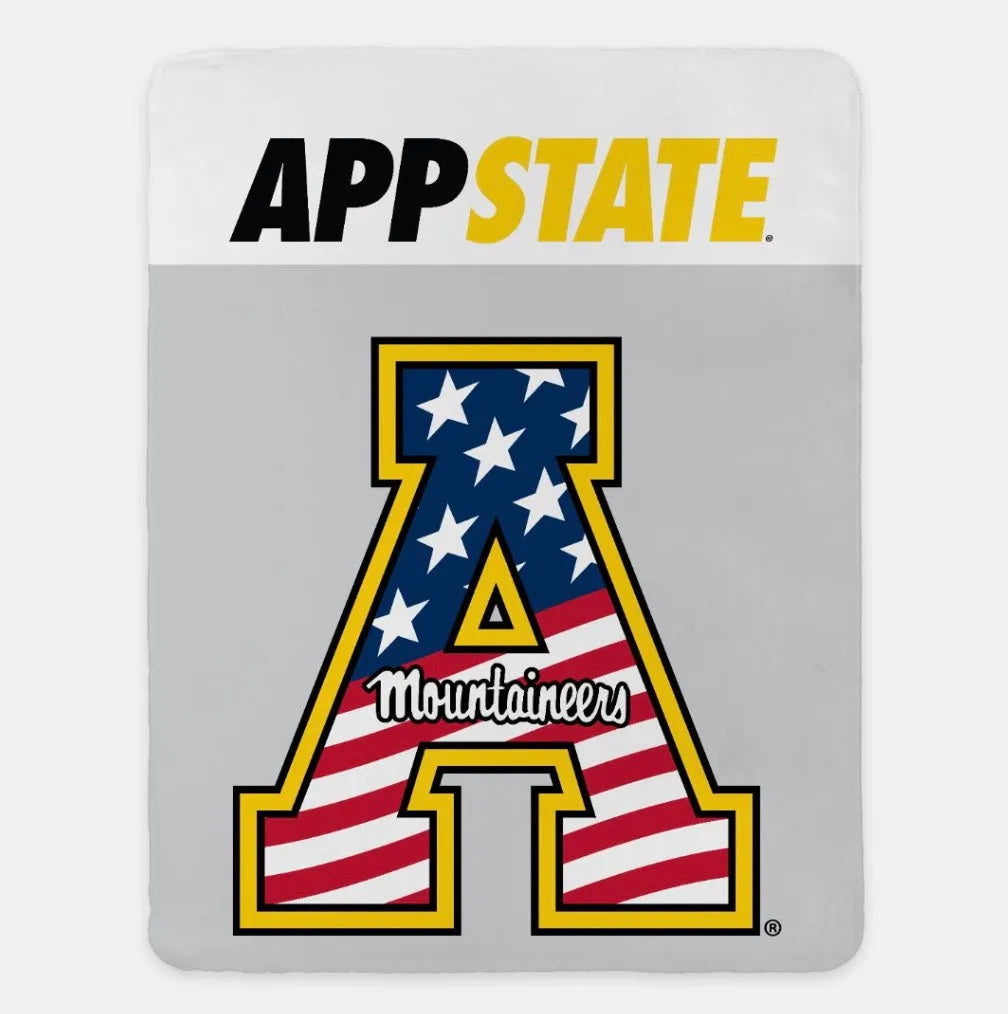 App State XL 60x80 Sherpa Blanket - Wide Band | Custom Gifts & Decor