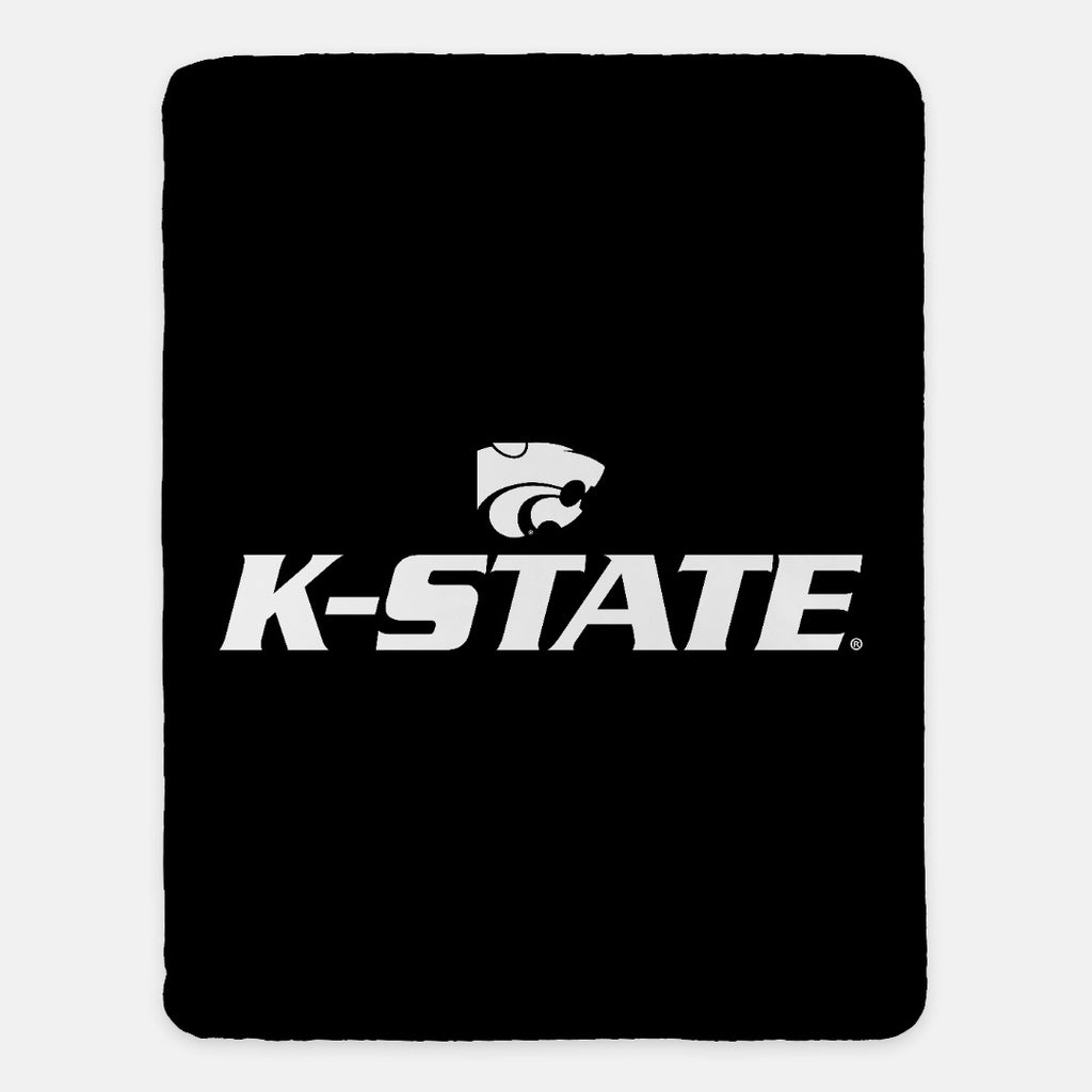 Kansas State University Black Sherpa Blanket - 60"x80" | Merchandise | Custom Gifts and Decor | Festive Fit Home
