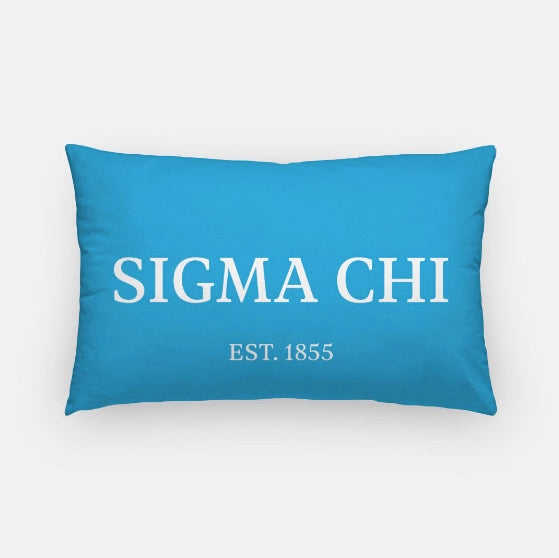 Sigma Chi Lumbar Pillow Cover | Custom Greek Fraternity Merch| Gifts