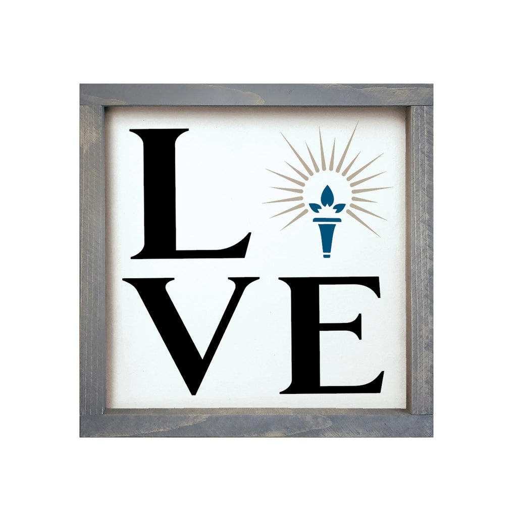 Sigma Delta Tau Sign - "LOVE" 12"x12" | Official Gift Shop | Decor