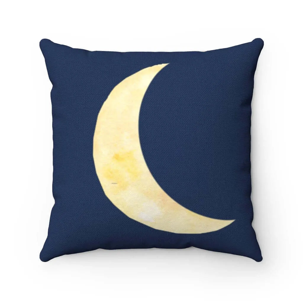 Crescent Moon Throw Pillow Cover | Holiday and Winter Home Decor