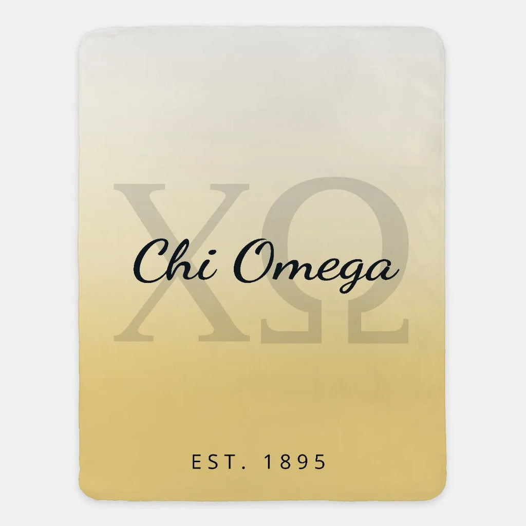 Chi Omega Blanket - Straw Gradient - 60"x80" | Official Merchandise | Festive Fit Home