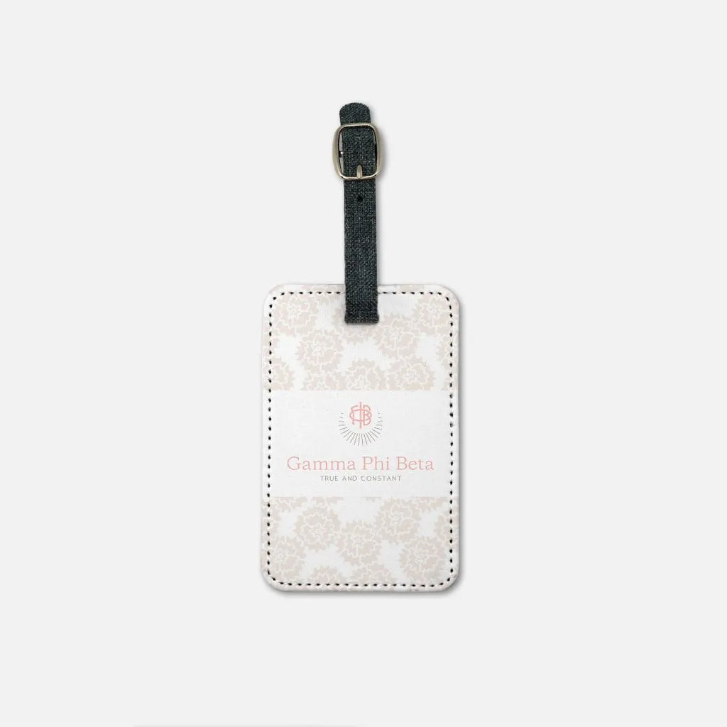 Gamma Phi Beta Luggage Tag - Carnation Pattern (Set of 2) | Travel accessories | Official Merchandise