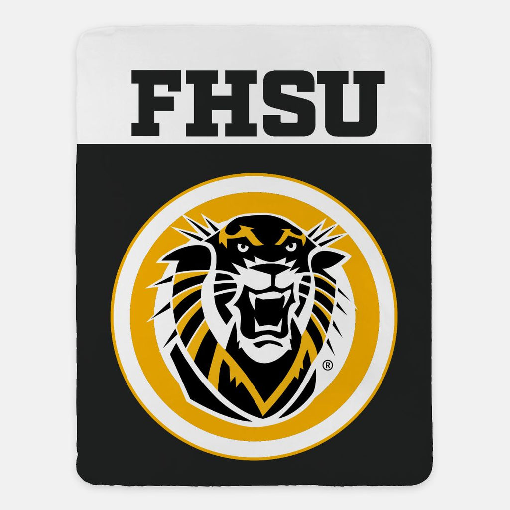 Fort Hays State University Sherpa Blanket - Bullseye  60"x80"  | Gifts and Decor