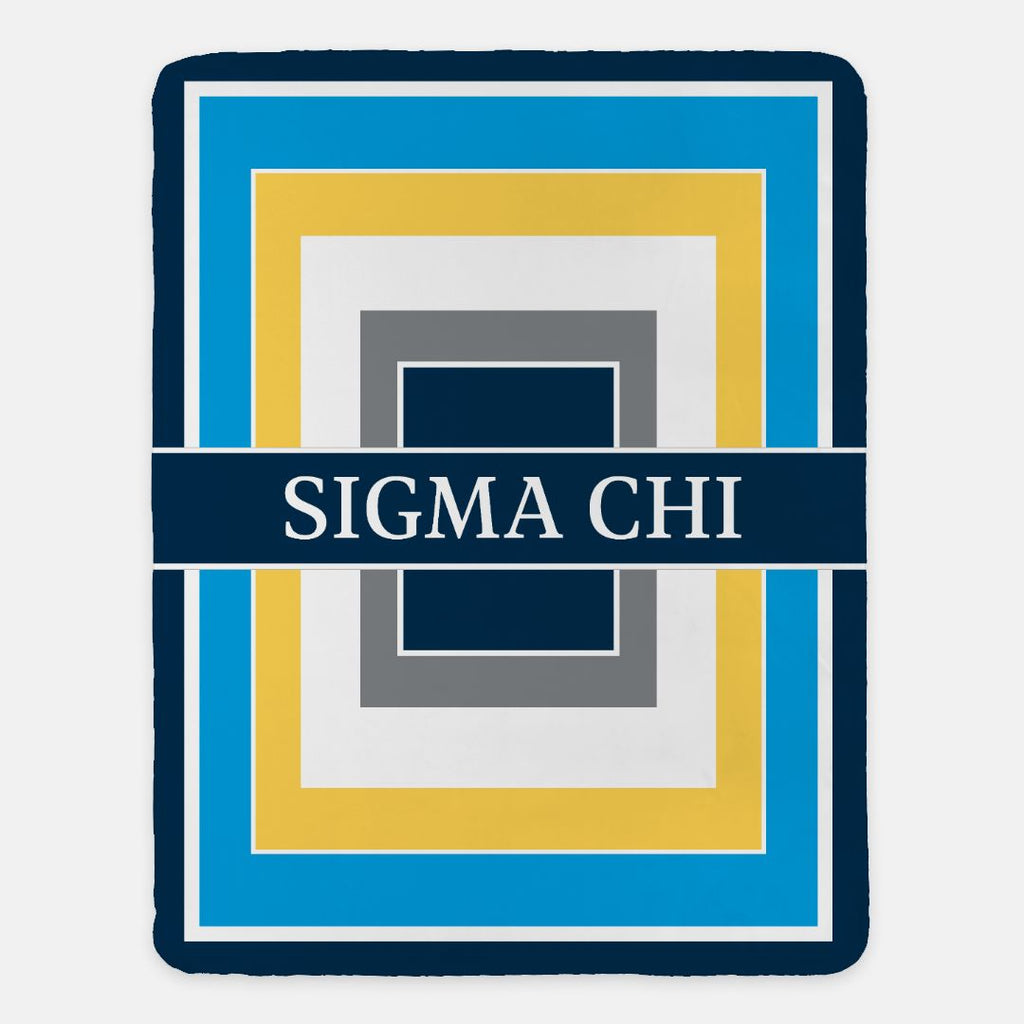 Sigma Chi XL 60x80 Sherpa Blanket Geo | Official Merch | Custom Gifts