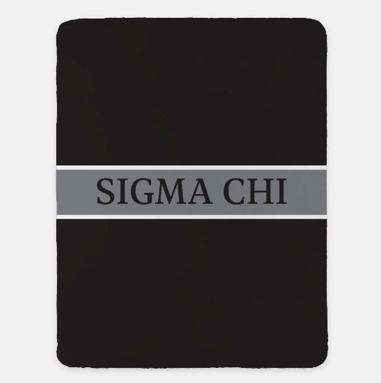 Sigma Chi XL 60x80 Blanket - Traditional Center Band | Official Merch