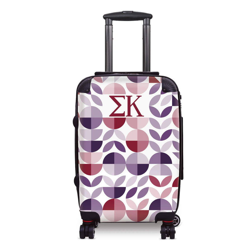 Sigma Kappa 20" Carry-on Suitcase Luggage - Geo Petals