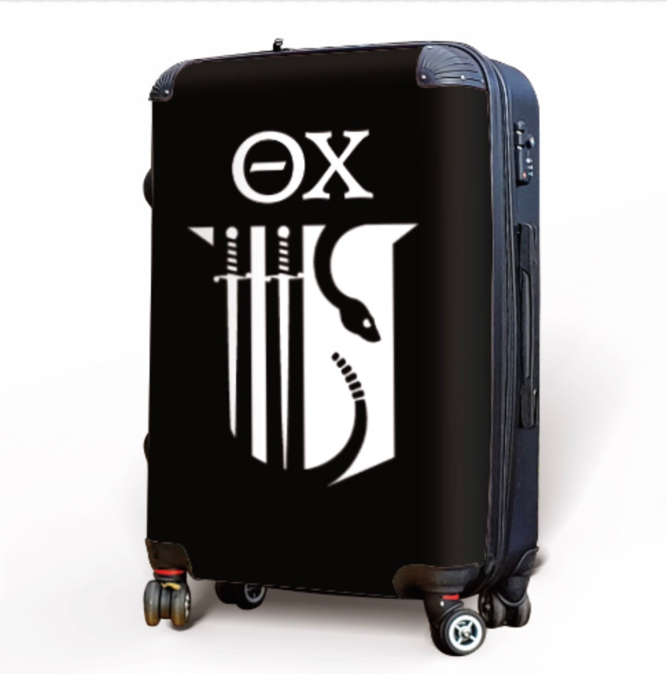 Theta Chi 20" Carry-On Suitcase Luggage Shield | Official Custom Gifts