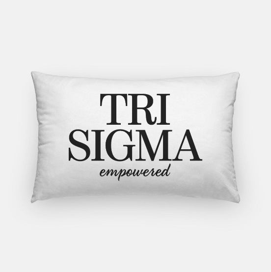 Tri Sigma Traditional Lumbar Pillow Cover | Sigma Sigma Sigma Gifts | Festive Fit Home