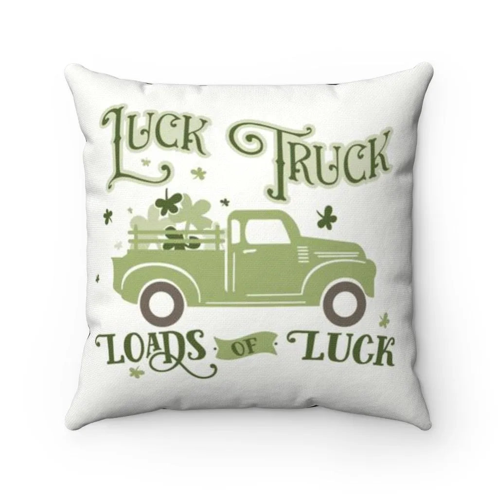 Luck Truck, St. Patty's Day Pillow, St. Patrick's Day Home Decor, Festive Fit Home, Seasonal Home Decor, Farmhouse Style, Clover, Farmhouse Truck Design