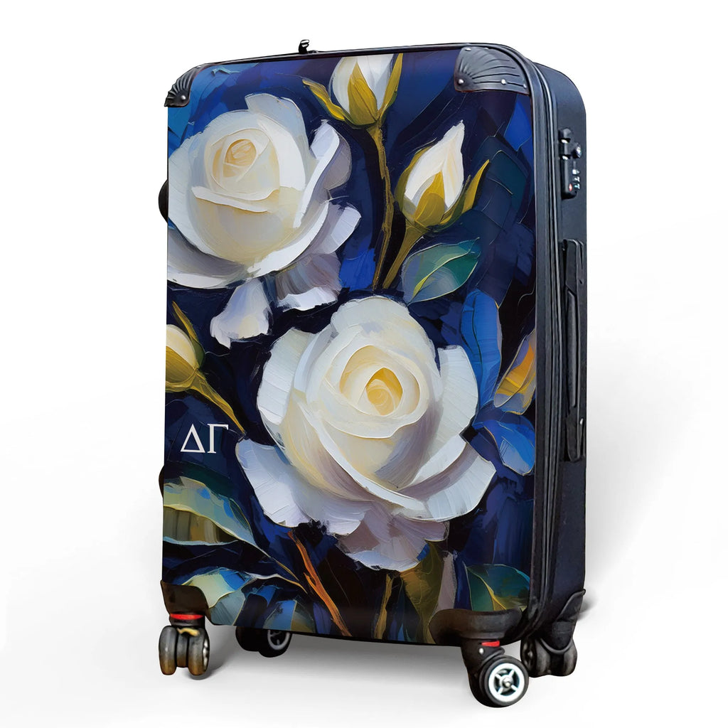  Delta Gamma 20" Carry-on Suitcase Luggage - Bold Roses | DG Gifts