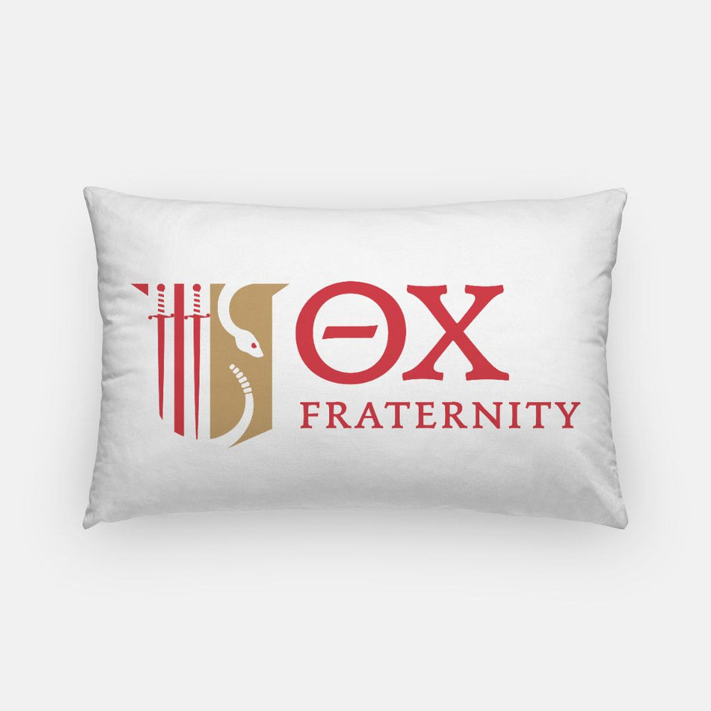 Theta Chi Sheild Lumbar Pillow Cover | Official Greek Merch | Gifts